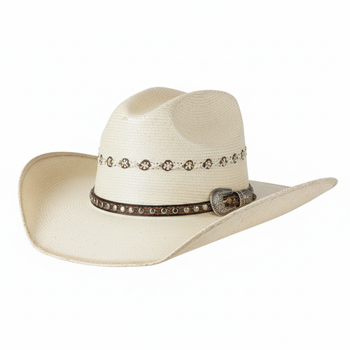 Beige & Brown Classic Cowgirl Hat
