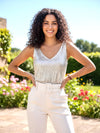 Sequin V-Neck Tank Top