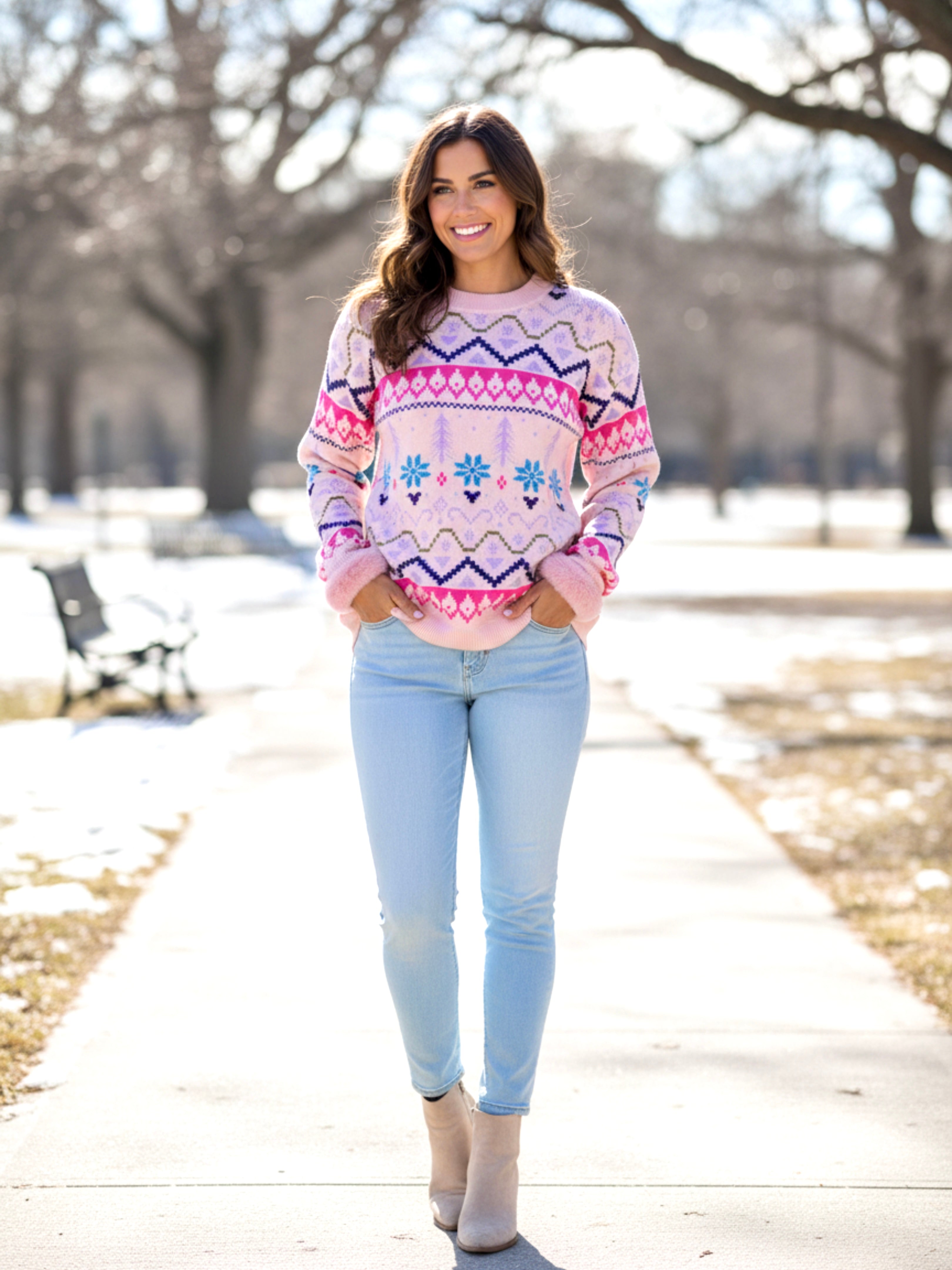 Kayaetta Knit Feather Cuffed Sweater