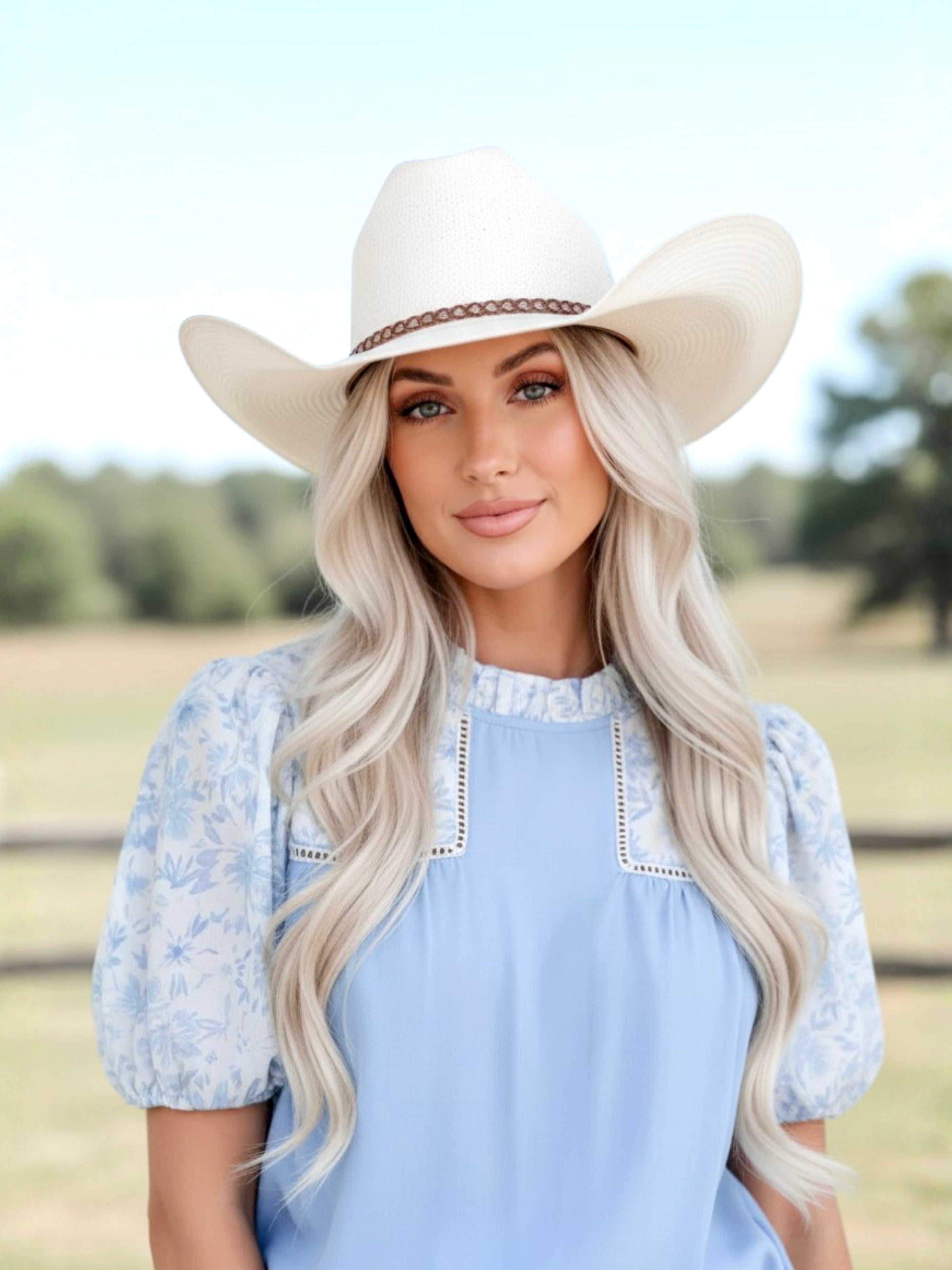 Floral Lace Patchwork Puff Sleeve Blouse