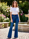 Judy Blue High-Waisted Flare Jeans with Front Pockets