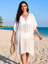 Crochet Trim V-Neck Beach Cover Up Dress