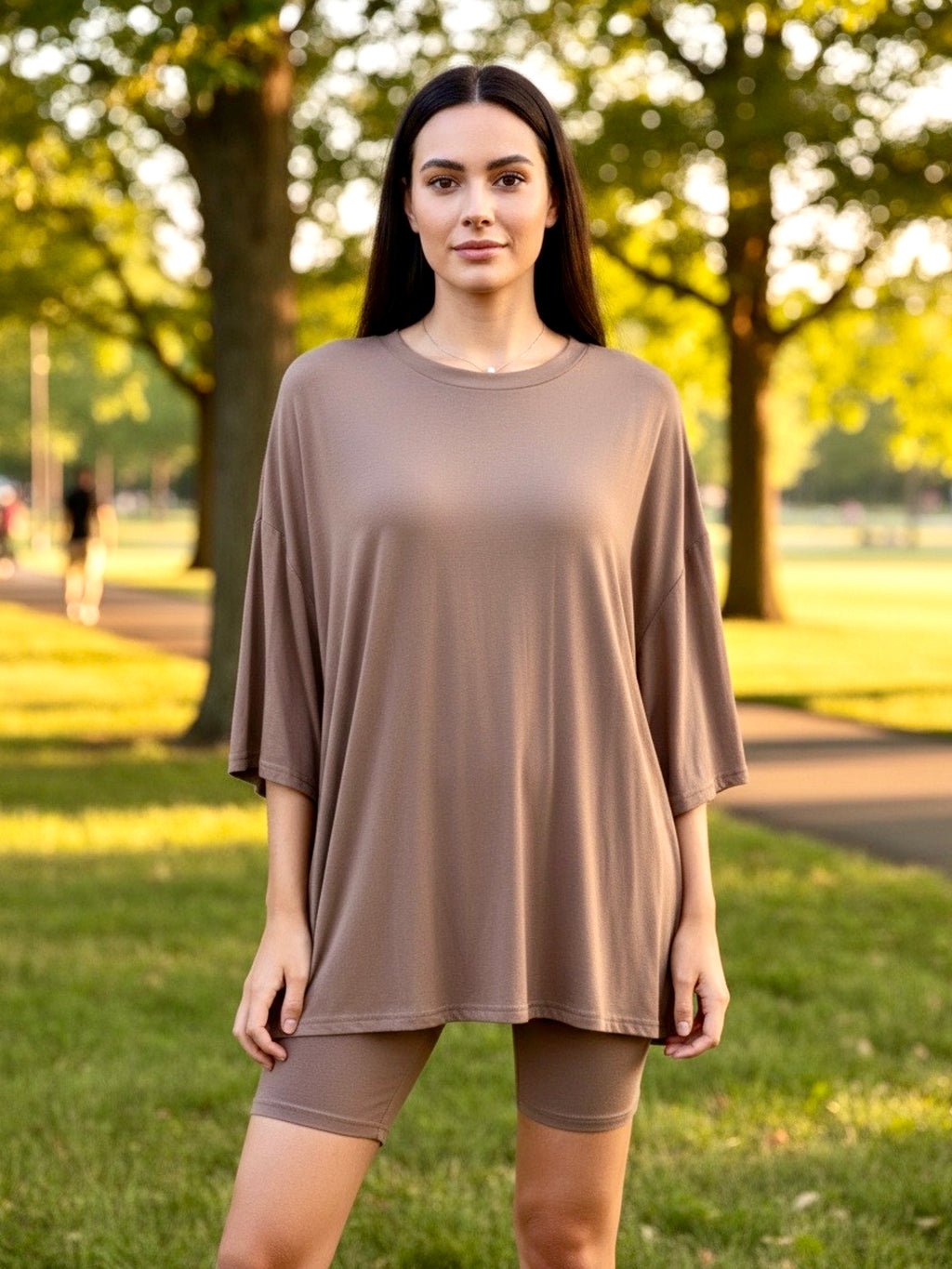 Basic Bae Full Size Soft Rayon Three-Quarter Sleeve Top and Shorts Set