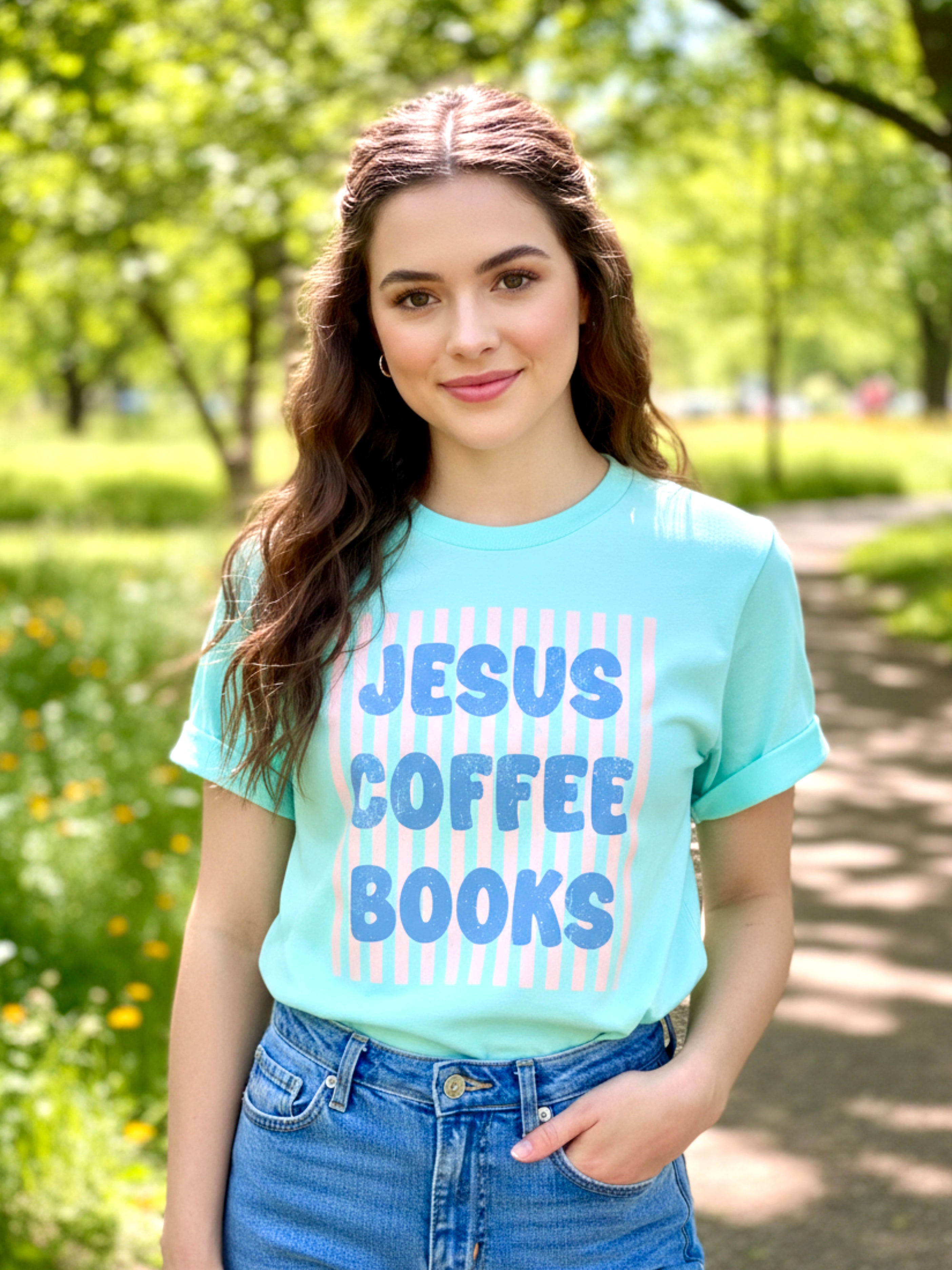 Jesus Coffee Books Graphic Tee