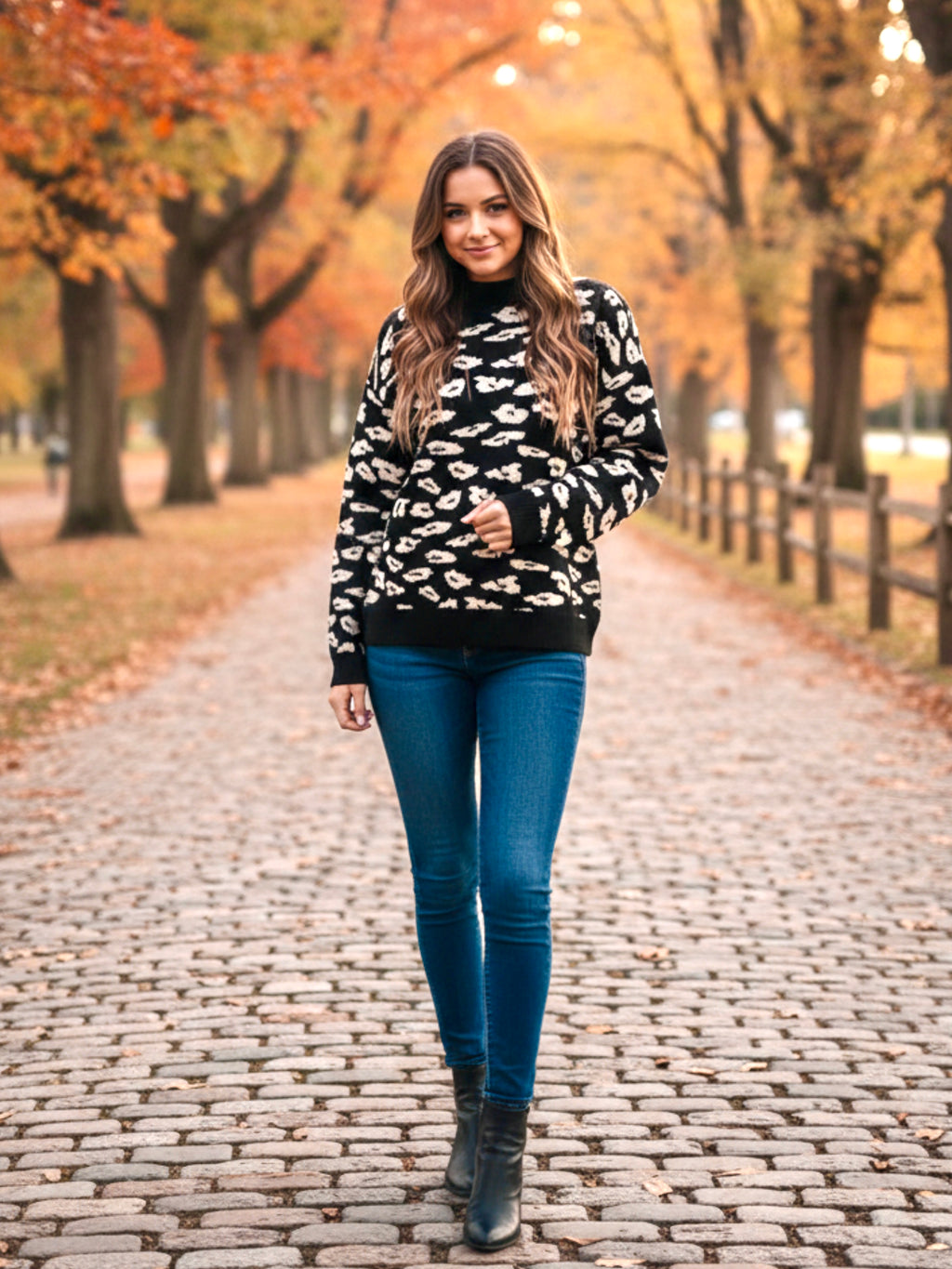 Mock Neck Long Sleeve Sweater