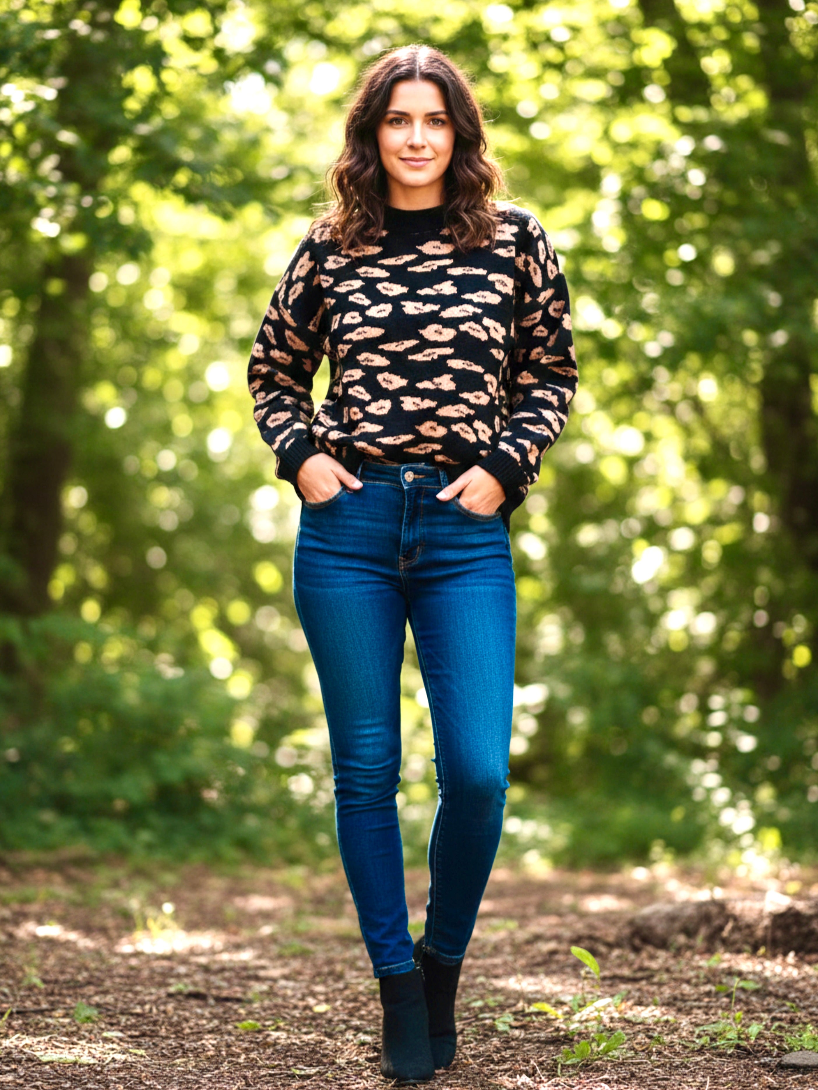 Mock Neck Long Sleeve Sweater