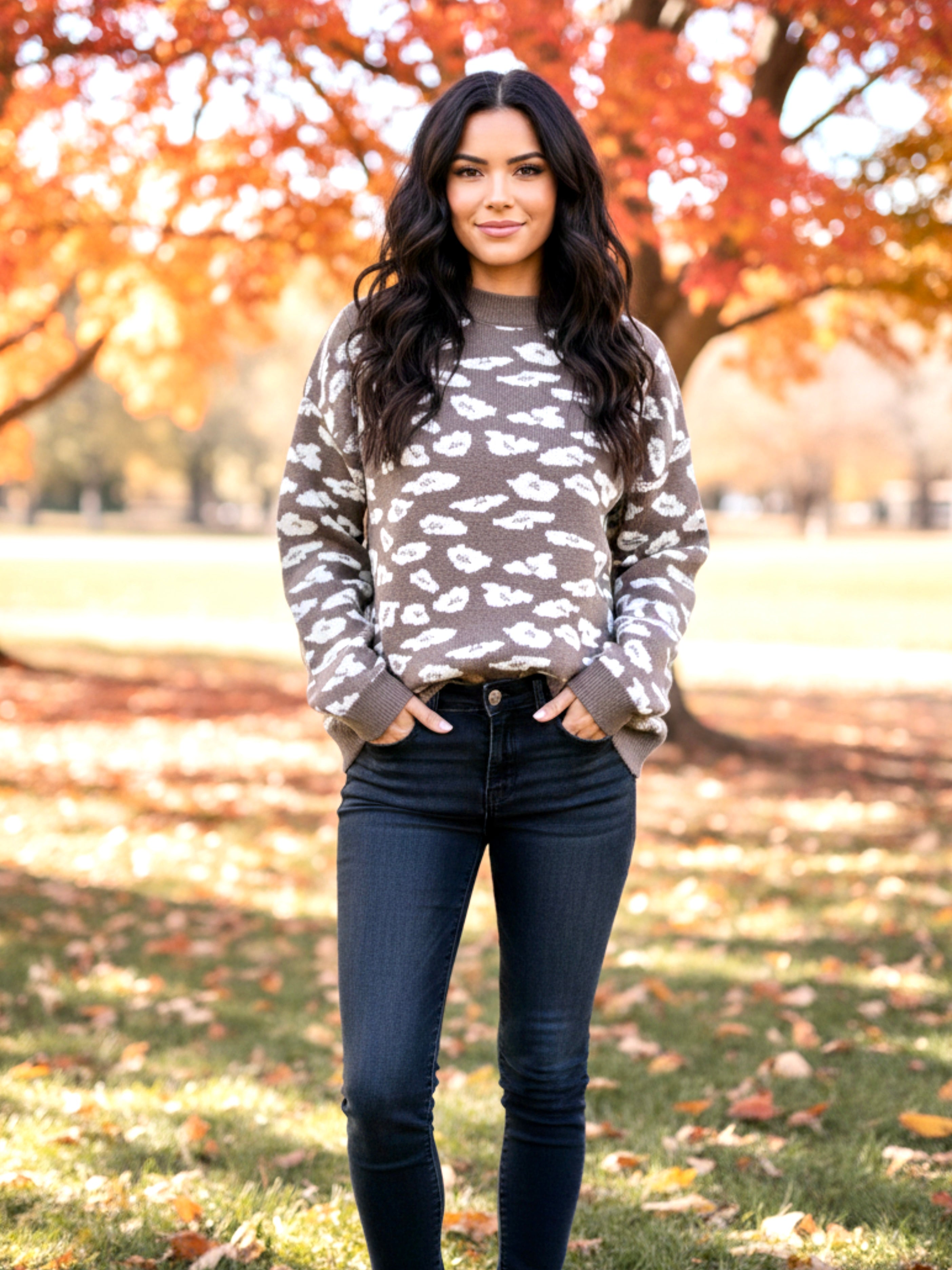 Mock Neck Long Sleeve Sweater