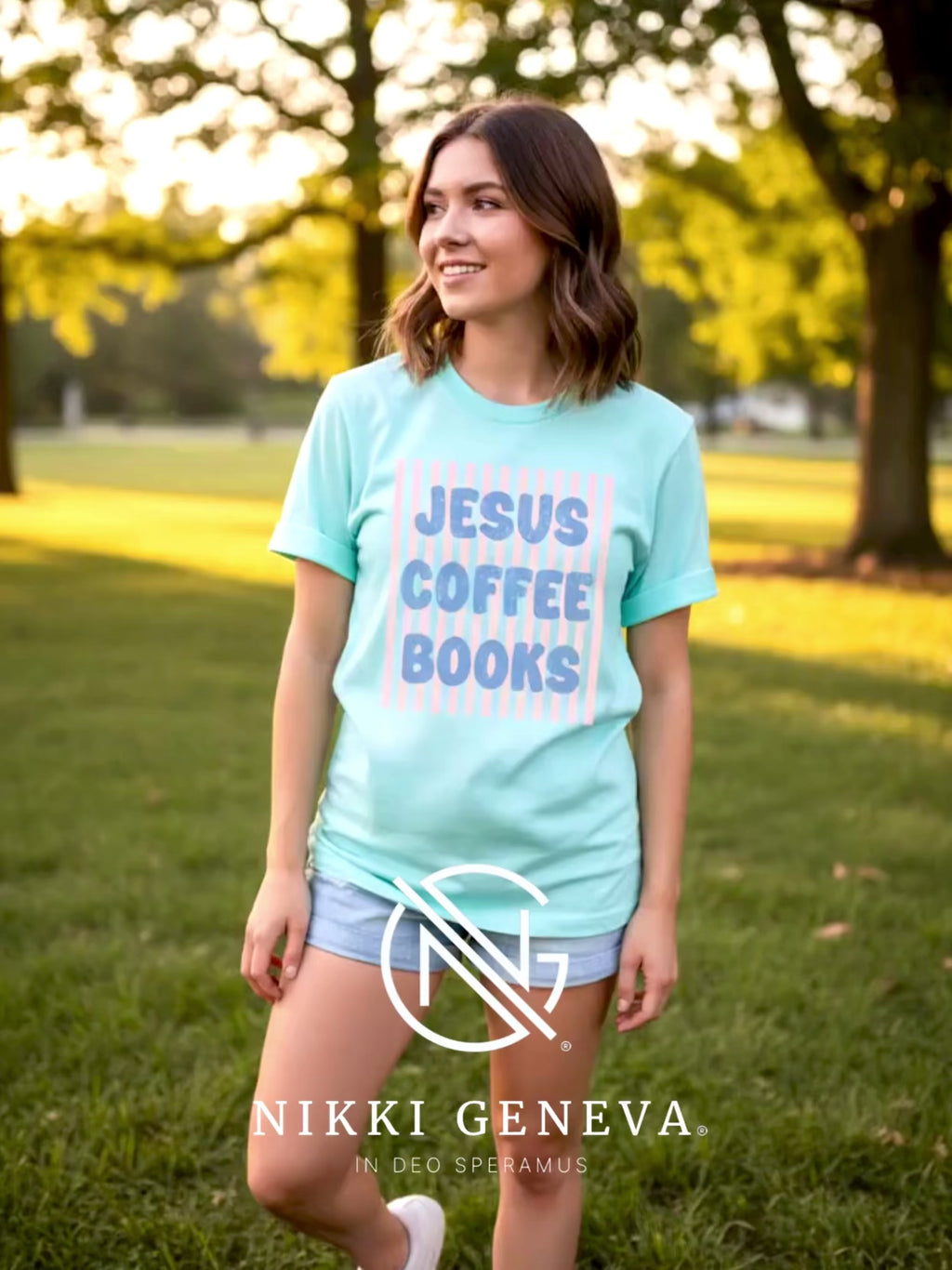 Jesus Coffee Books Graphic Tee