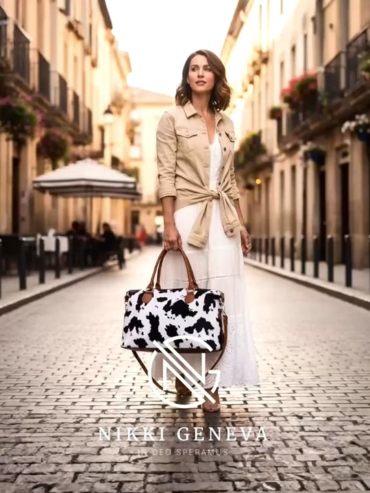 Animal Print Brushed Weekender Bag