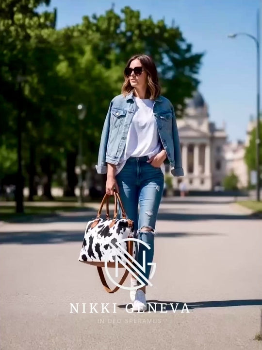 Animal Print Brushed Weekender Bag