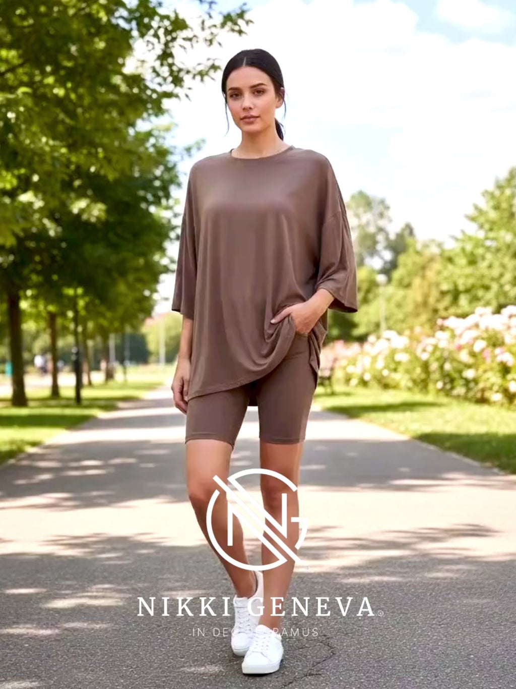 Basic Bae Full Size Soft Rayon Three-Quarter Sleeve Top and Shorts Set